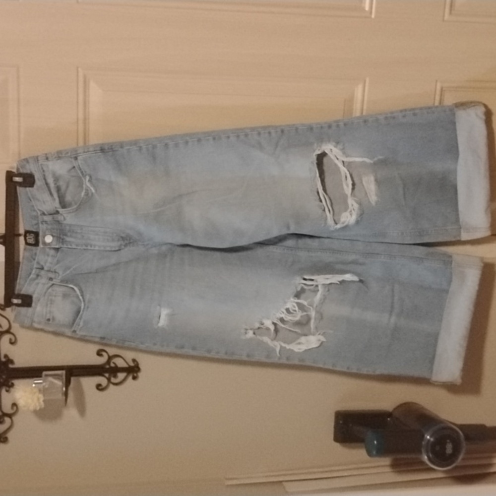 BDG Light Wash Hi-Rise Distressed Skater Baggy Jeans Size 29